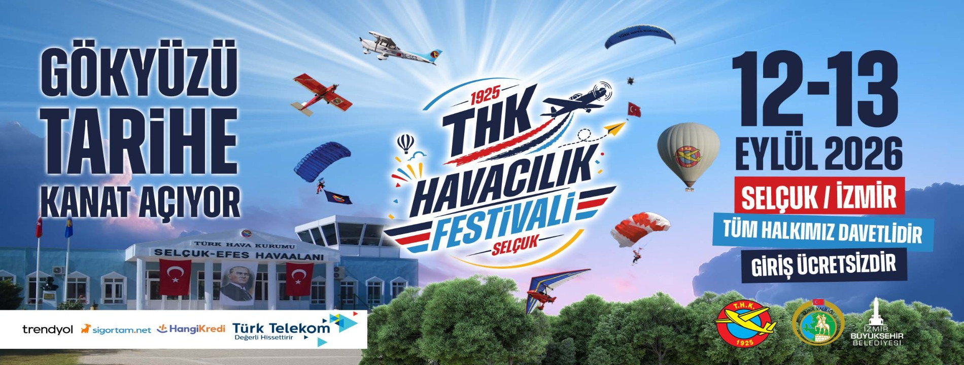 THK HAVACILIK FESTİVALİ SELÇUK’TA GÖKYÜZÜNÜ ŞENLENDİRDİ